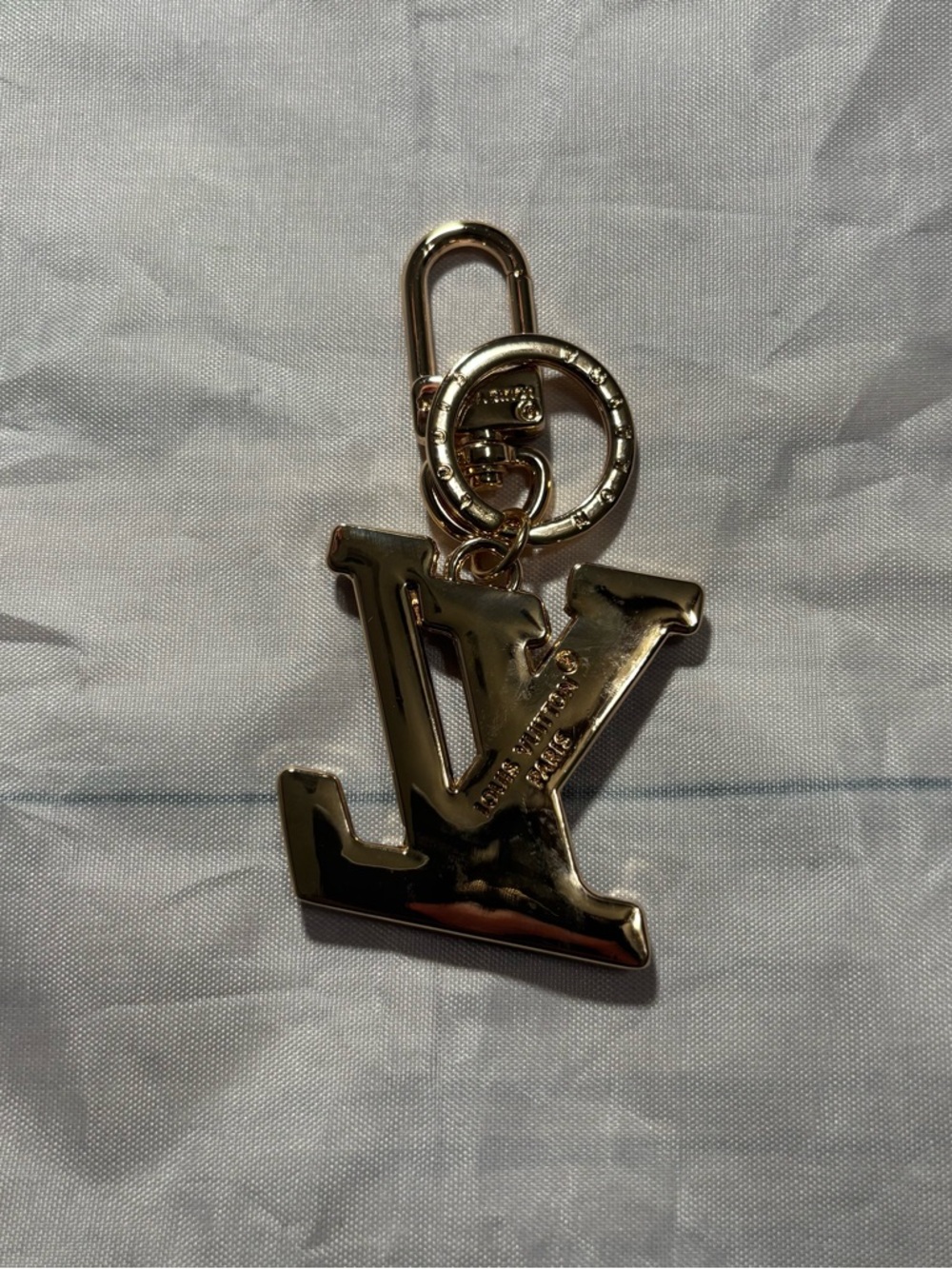 Louis Vuitton Blue Enamel LV Key Charm with Gold Hardware - Picture 2 of 3